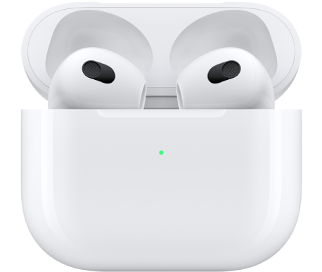 AirPods 3 in their charging case.