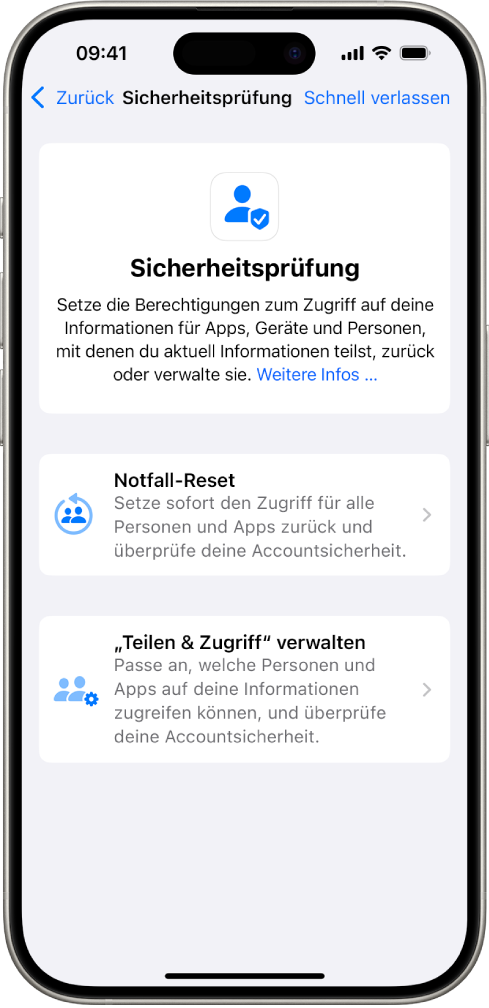 Ein iPhone mit dem Bildschirm „Sicherheitsprüfung“